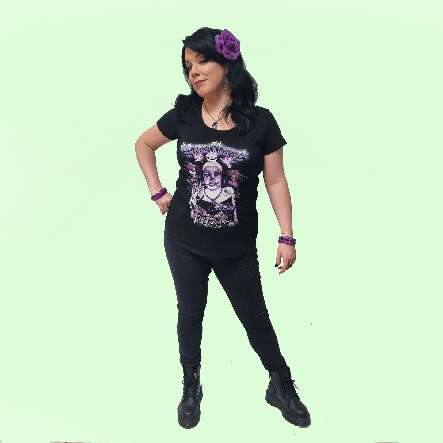 Purple-nun T-shirt- Women's