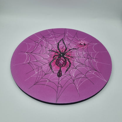 Pink Spider Mouse Pad